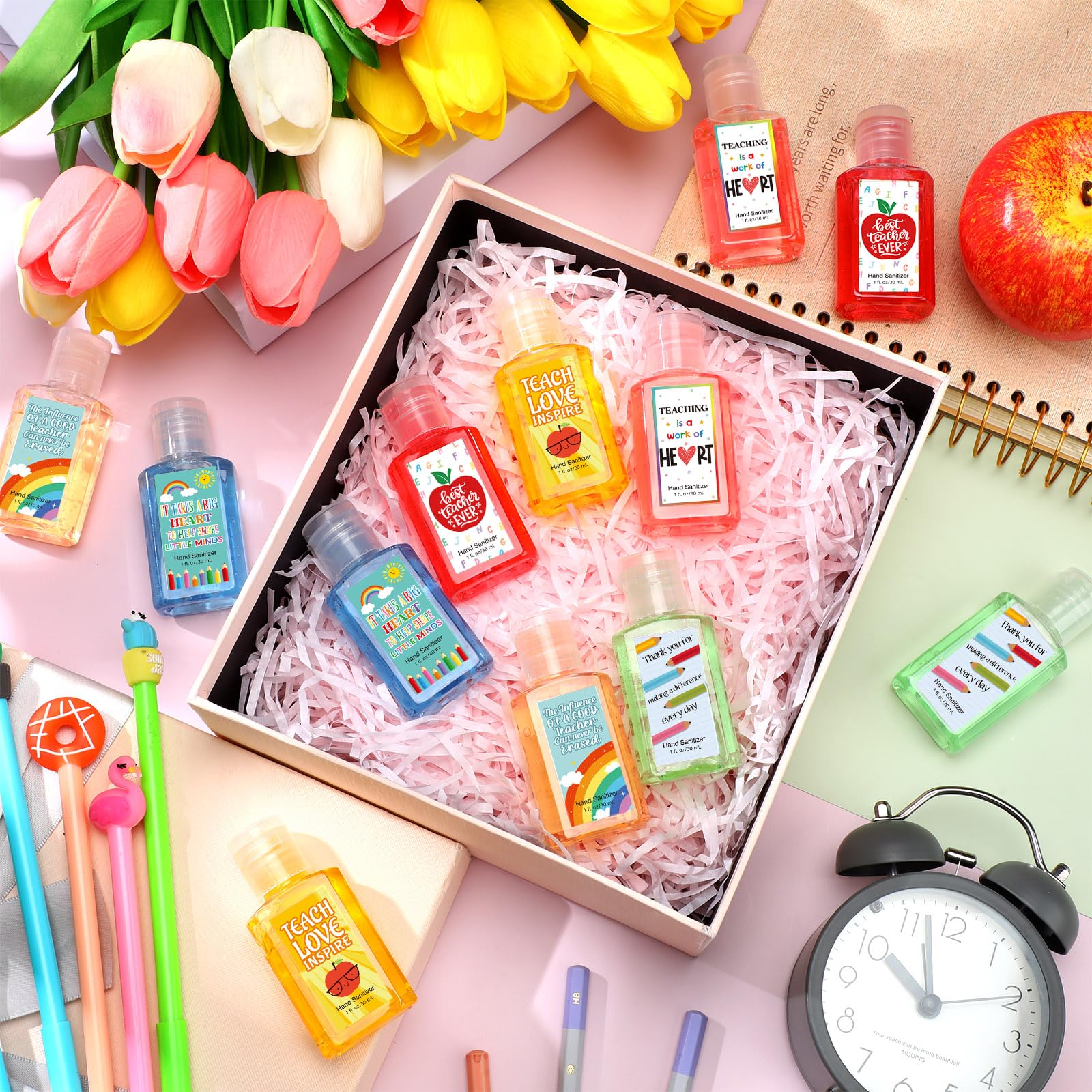 24 Pack Mini Hand Sanitizer Bulk Teacher End of Year Gifts for Student Scented Hand Sanitizer Travel Size 1oz First Day Back to School Party Supplies Employee Appreciation Gifts for Staff Coworker - Image 5