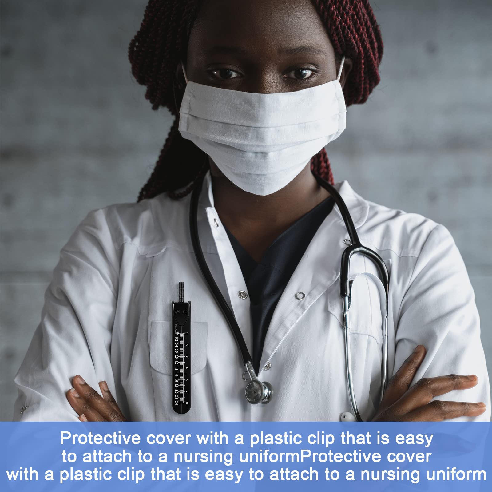 Frienda 2 Pieces EKG Caliper ECG Calipers Measuring Tool with Ruler Electrocardiogram Drafting Divider for Nursing (Black) - Image 7