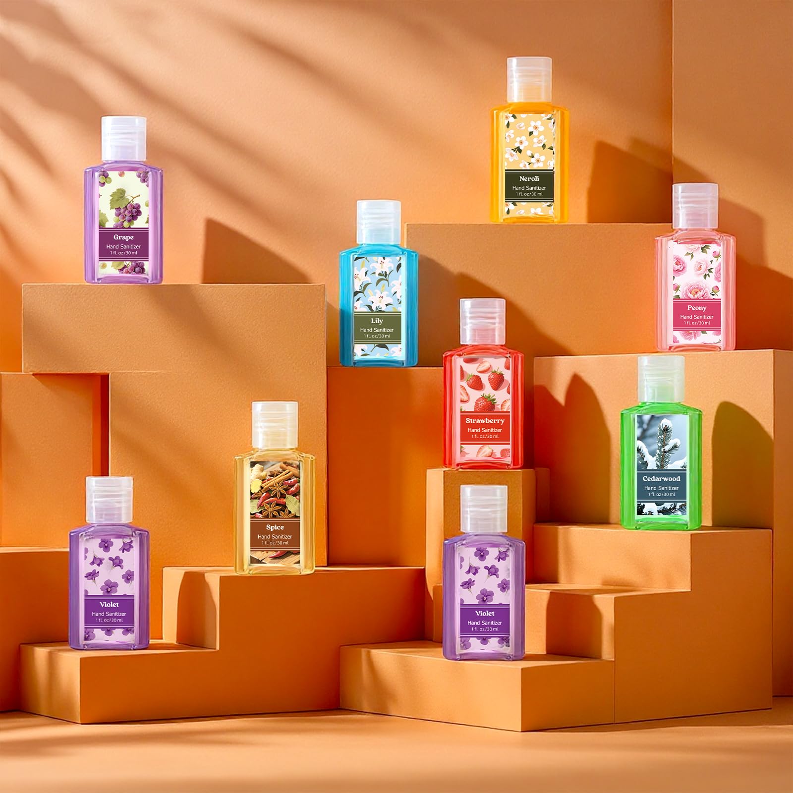 Frienda 24 Pcs Floral Scented Mini Hand Sanitizers Bulk 1 Fl oz Travel Size Hand Sanitizer Assorted Floral Scents Employee Appreciation Gifts for Coworker Staff Teacher Nurse Office Thank You Gifts - Image 5