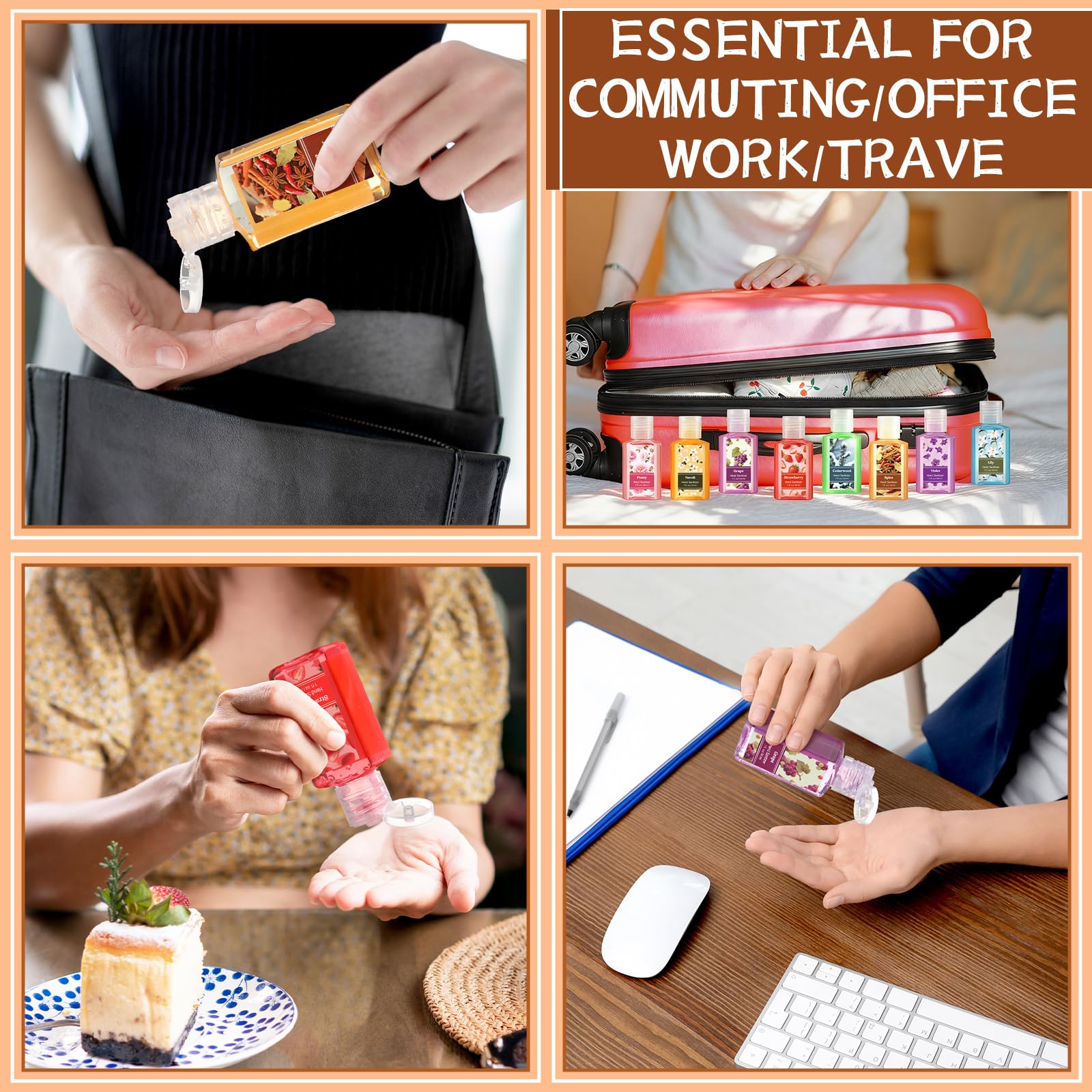 Frienda 24 Pcs Floral Scented Mini Hand Sanitizers Bulk 1 Fl oz Travel Size Hand Sanitizer Assorted Floral Scents Employee Appreciation Gifts for Coworker Staff Teacher Nurse Office Thank You Gifts - Image 6