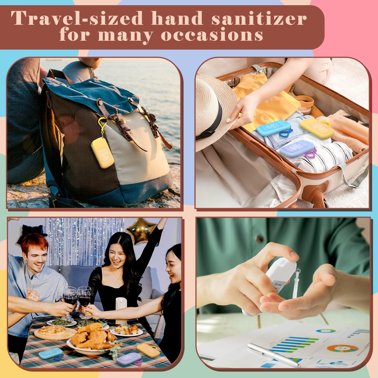 Frienda 36 Pcs Power Mist Hand Sanitizer Spray with Keychain Mini Hand Sanitizer Bulk 1 Fl. oz Travel Size Scent Variety Pack Teacher Appreciation Gifts Thank You Gifts for Employee Nurse(Thank You 1) - Image 6