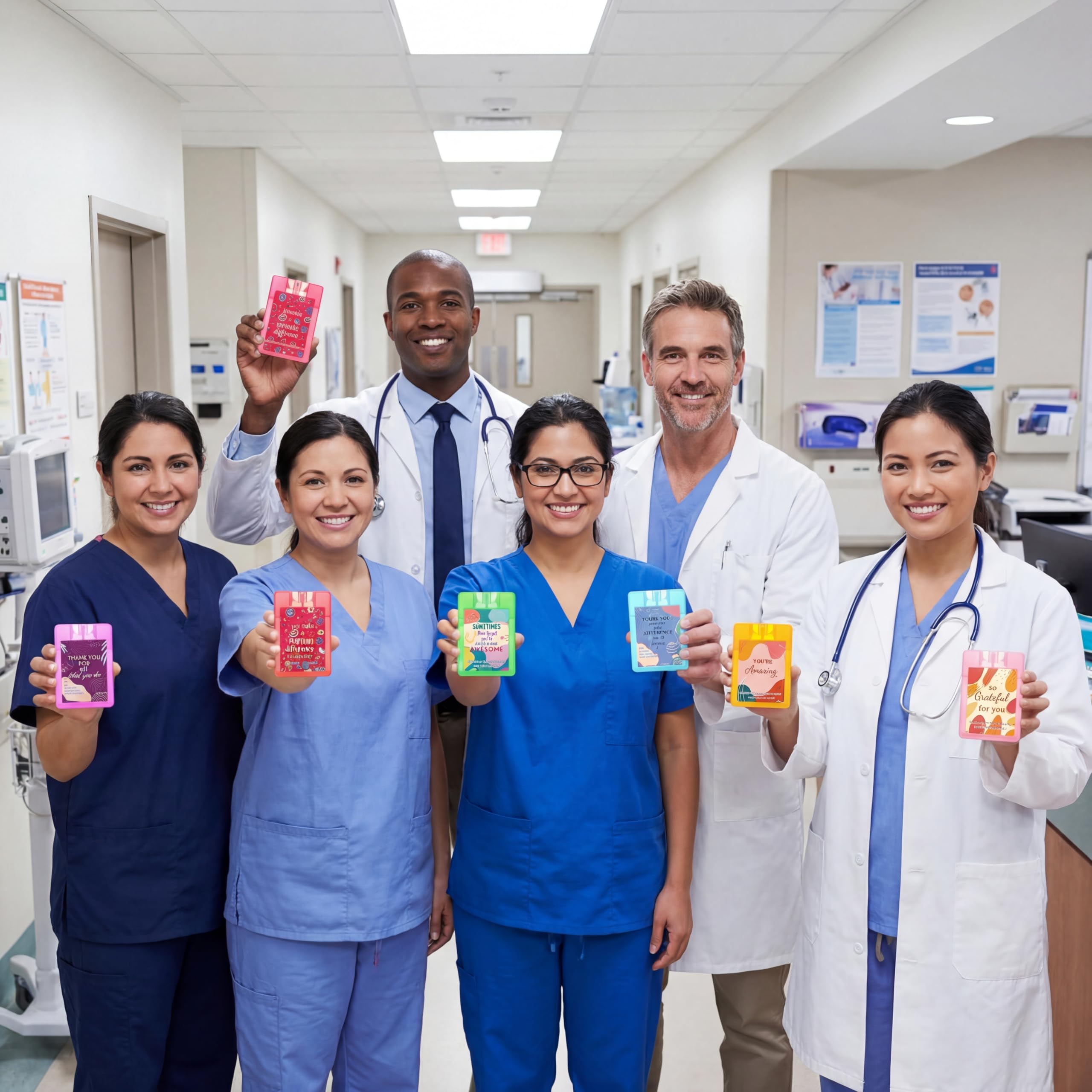 Frienda 24 Set Travel Size Hand Sanitizer Spray Bulk Portable Power Mist Thank You Mini Hand Sanitizer Employee Appreciation Day Gifts for Teacher Coworker Employees Nurse Team (Pocket,Rainbow) - Image 4