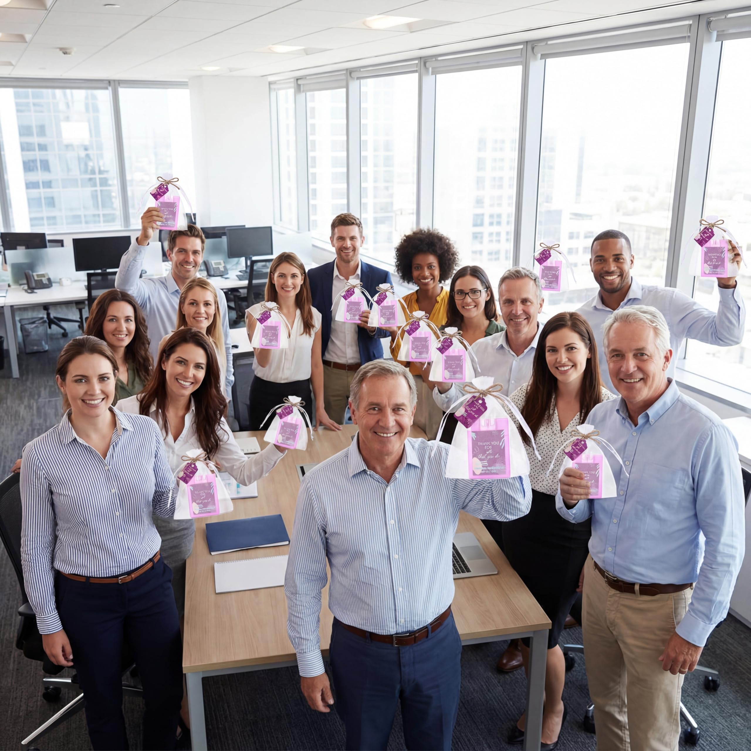 Frienda 24 Set Travel Size Hand Sanitizer Spray Bulk Portable Power Mist Thank You Mini Hand Sanitizer Employee Appreciation Day Gifts for Teacher Coworker Employees Nurse Team (Pocket,Rainbow) - Image 5