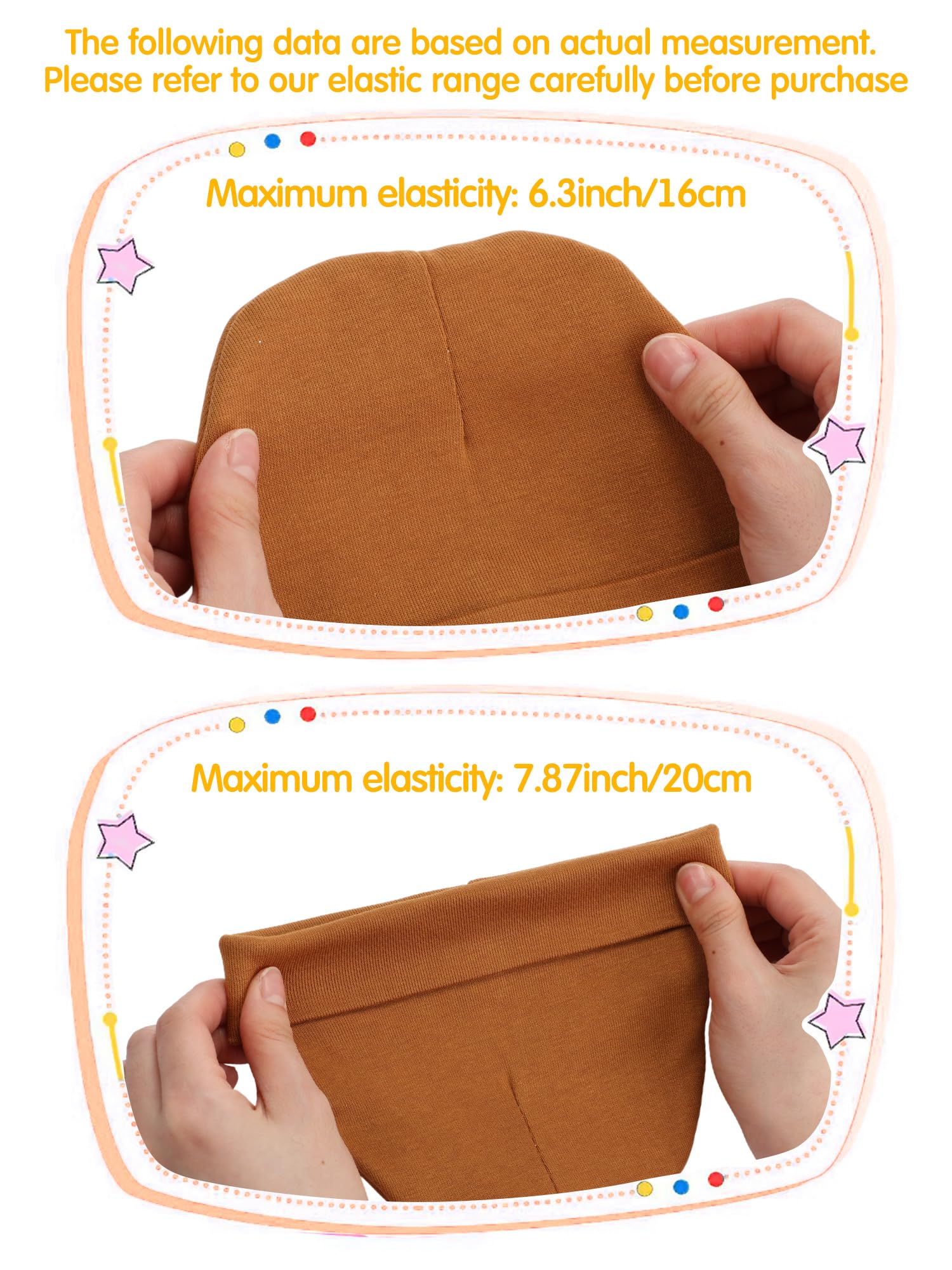 Geyoga 12 Pieces Newborn Hat Mittens Gloves Set Baby Boys Girls Cotton Baby Beanie for 0-12 Months - Image 4